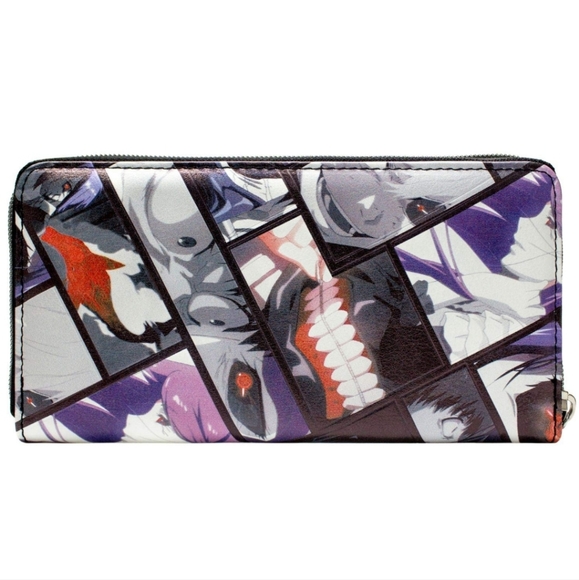 Tokyo Ghoul Ken Kaneki Collage Black Coin & Card Clutch Purse Wallet Ani… - Picture 3 of 11